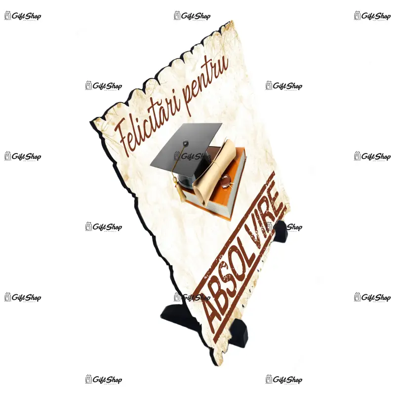 .placheta lemn personalizata dimensiune 188x188 mm